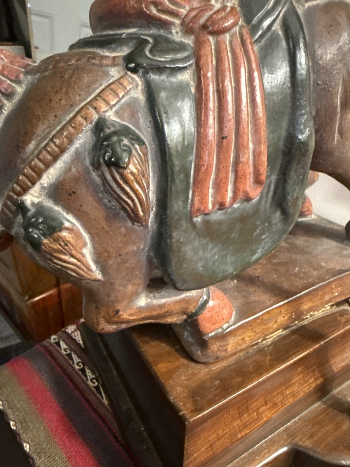 Vintage Fredrick Cooper Asian War Horse Table Lamp 26” Tall