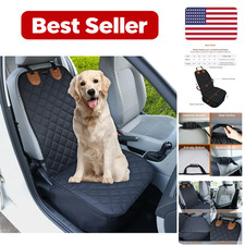 19"W x 43"L Front Seat Cover Pack of 1 Black Waterproof Washable Non-Slip