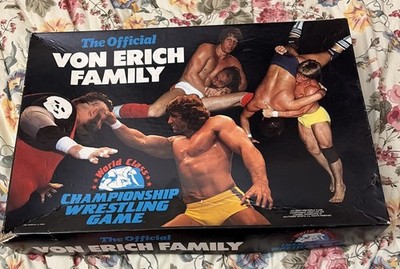 Official Von Erich World Class Championship Wrestling Board Game 1985
