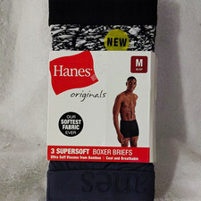 Hanes Originals Supersoft Boxer Briefs 3 Pack...