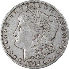 1901 O Morgan Dollar VF Very Fine 90% Silver $1 US Coin Collectible