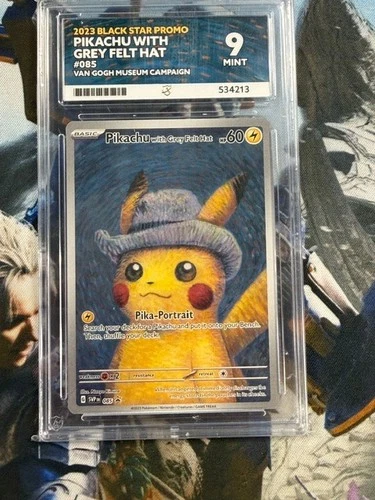 FRI 25/09 Pkachu with Grey Felt Hat 085 Promo, Van Gogh Museum ACE 9