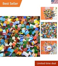 800 Assorted Mosaic Tiles - Colorful Stained Glass for Stunning Crafts Decor