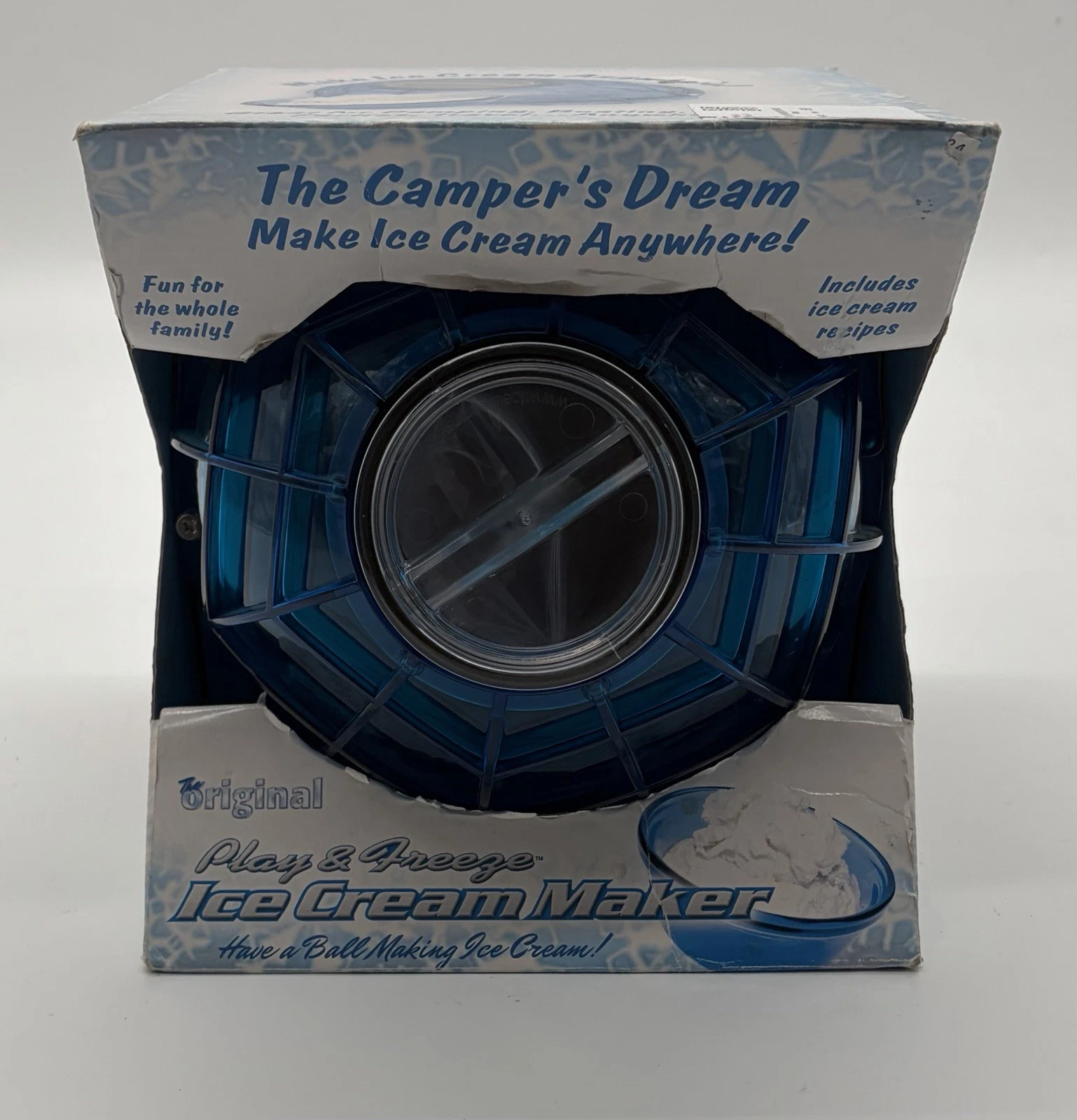 Play & Freeze Original Ice Cream Ball, Make Ice Cream Anywhere Blue - NEW