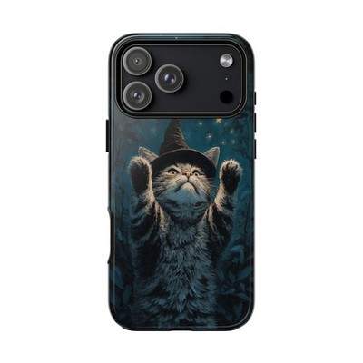 Cat Wizard Twinkling Night | Phone Case for iPhone, Galaxy, Pixel