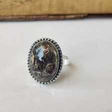 Turritella Agate Gemstone Ring 925 Sterling Silver Wedding Ring Gift BT1104