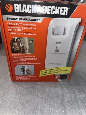 BLACK & DECKER Energy Saver Lights Out Autoswitch #SW100 MOTION ACTIVATED SENSOR