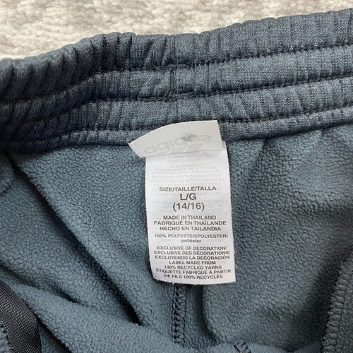 Adidas Pants Youth Kids 3-Stripes Gray Active Casual Joggers Size Large 14/16 - Picture 7 of 7