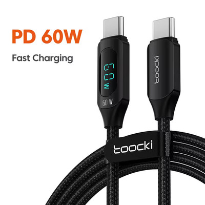 Toocki USB C zu USB C Kabel 100W mit Anzeige PD Schnell Ladegerät USB-C
