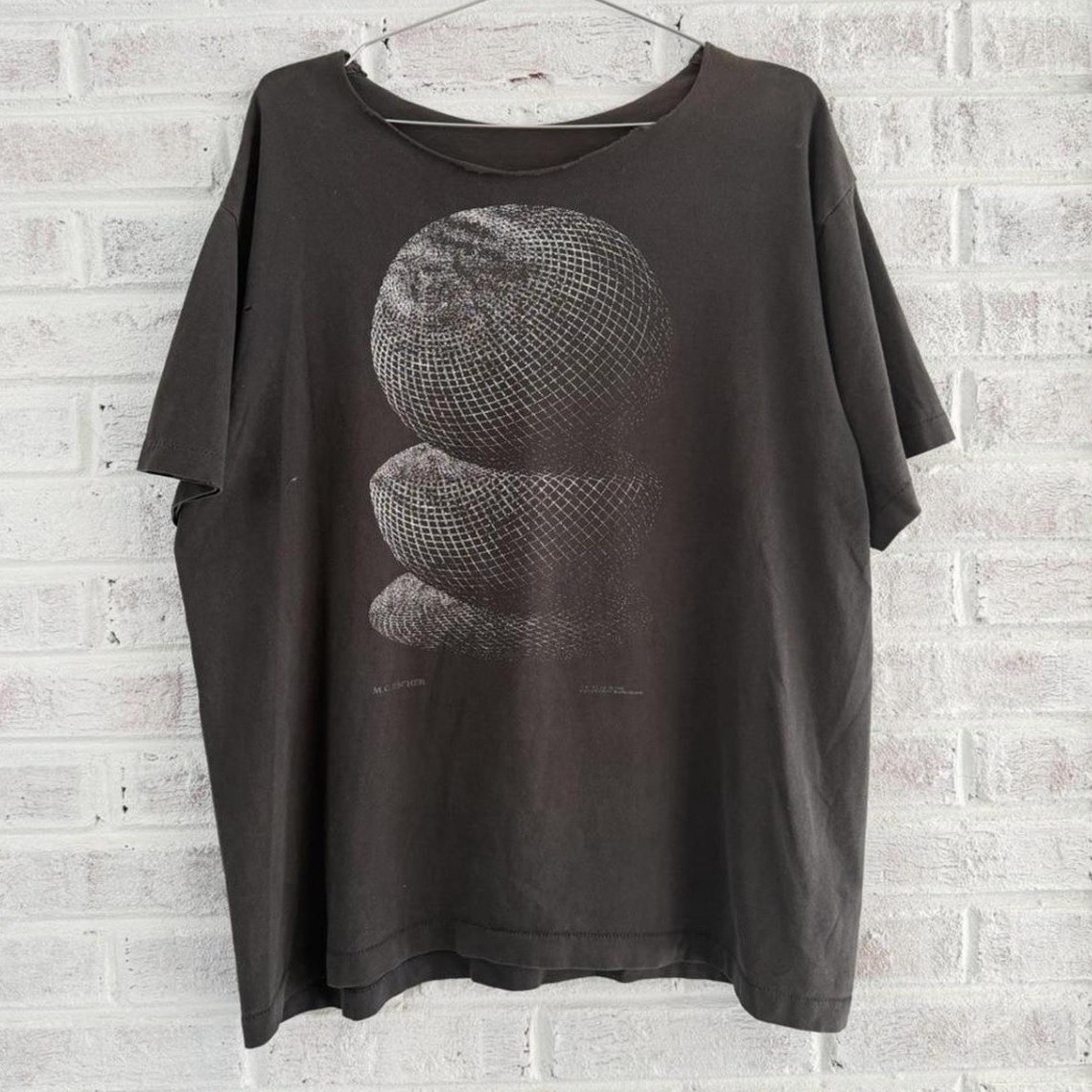 90s MC Escher Faded Art T-Shirt Men's L Cutoff Chopped Neck 22 x 27