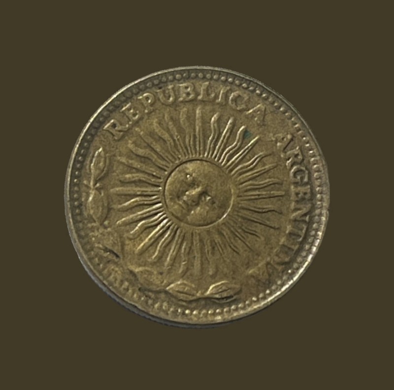 1975 Argentina 🇦🇷 1 Peso Aluminum-Bronze Coin