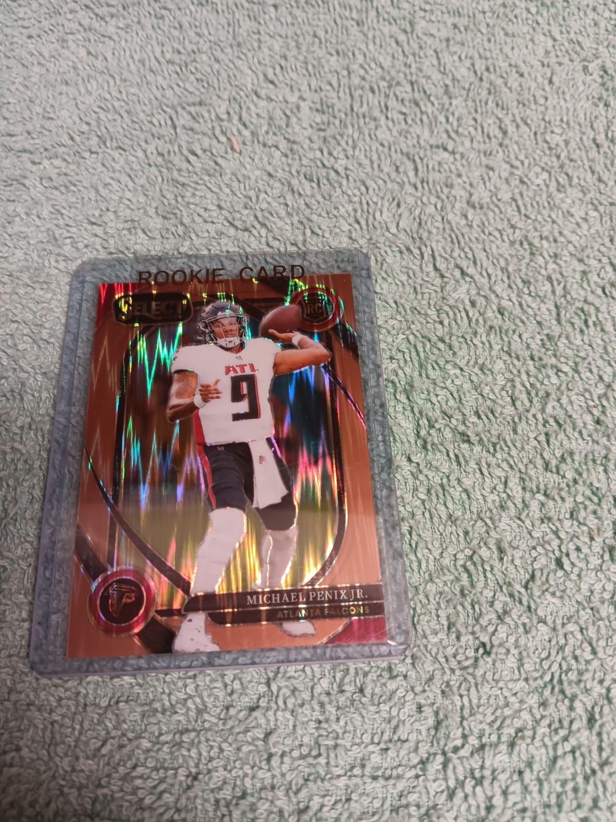 MICHAEL PENIX 2024 SELECT COPPER CLUB LEVEL SHOCK PRIZM 269/299 ROOKIE CARD