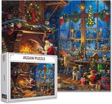 1000 Piece Puzzle Santa Claus Vintage House 06 Christmas Adults Jigsaw USA Adult