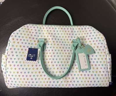 Roller Rabbit x Target Duffle Bag Multicolor Hearts Zip Closure 20x9.5x12