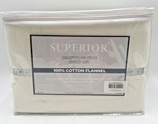 Superior Flannel Brushed Cotton Bed Sheet Set Warm-Cali King