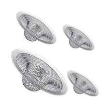 Maxware 4PCS Heavy Duty Stainless Steel Sink Strainer,Sink Basket Set, Fits M...