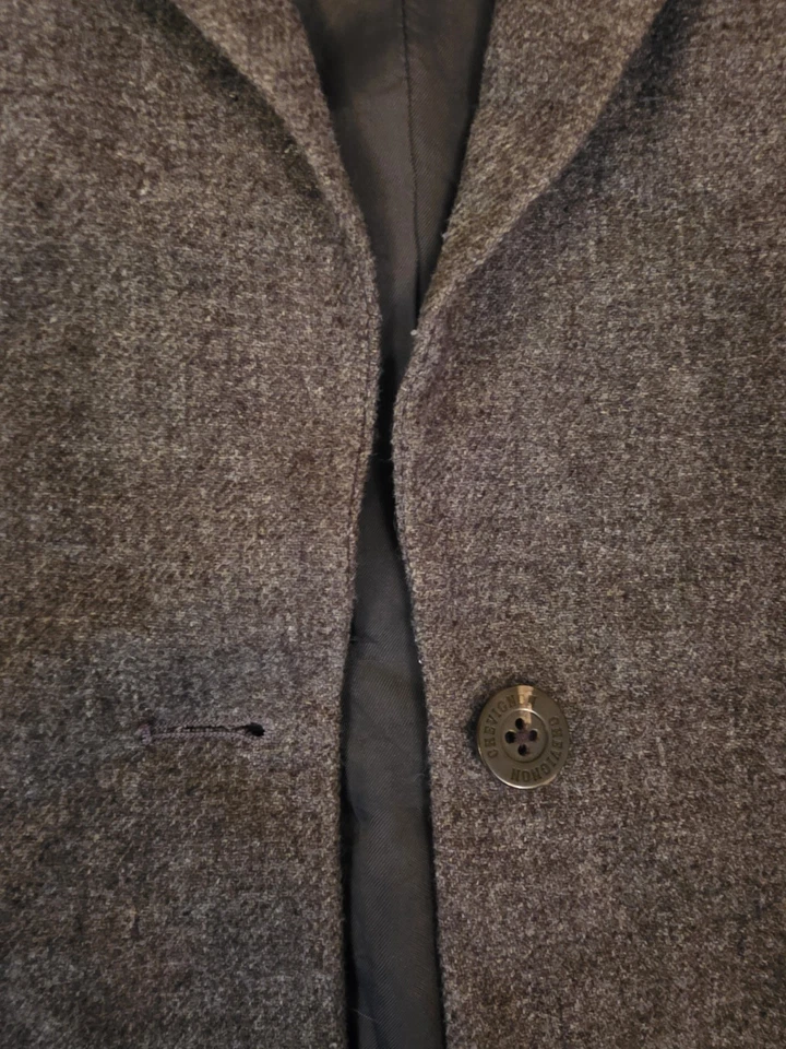 Vintage Women's CHEVIGNON Wool Tweed Blazer Leather Elbow Patches Jacket Size L - Image 3 of 4