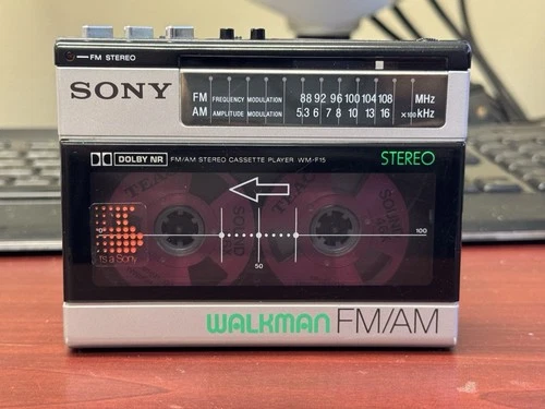 Vintage Sony WM-F15 Walkman Cassette Player Working Japan