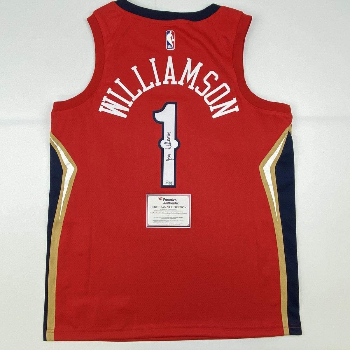 Zion Williamson Autographed Signed New Orleans Pelicans / Orlans Pelicans Red Jersey Fanatics COA 