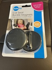 SAFEFIT  CAR SEAT BUCKLE MAGNETS - HOLDS BUCKLE, PREVENTS TWISTED STRAPS New NWT