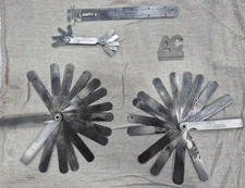 2 Vintage Kastar Feeler Gauge Thickness Gage, AC Spark Plug, Thread Pitch, Rule