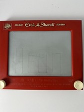 1980's Etch A Sketch Magic Screen Red Dials 11K80 Ohio Art Vintage