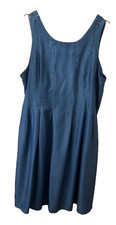 Womens Oliver Bonas UK Size 16 Blue Lyocell Sleeveless Dress