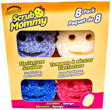 Paquete de 8 esponjas fregadoras de doble cara sin arañazos Scrub Mommy