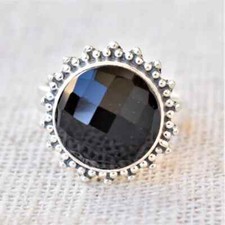 Natural Black Onyx Ring,925 Sterling Silver,Handmade Ring,Gift,All Sizes 3 to 14