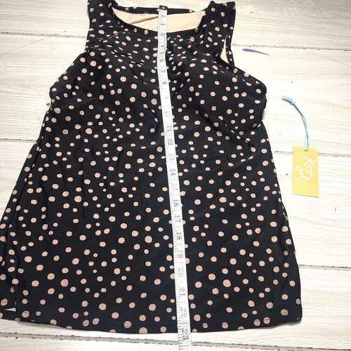 NWT Women's Tankini Swim Top Tank Top S KONA SOL Black With Dots - Picture 4 of 6