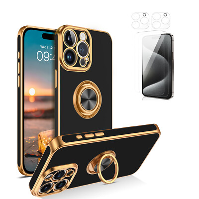 For iPhone 12/13/14/15 Pro Max Case Hybrid Rugged Shockproof Screen Protector