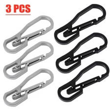 3X Stainless Steel Carabiner Key Chain Clip Hook Buckle Keychain Outdoor Hiking