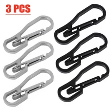 3X Stainless Steel Carabiner Key Chain Clip Hook Buckle Keychain Outdoor Hiking