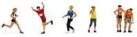 Noch 15890 MarathonläUfer 6 Figuren H0 1:87 Handbemalt, Neu + Ovp