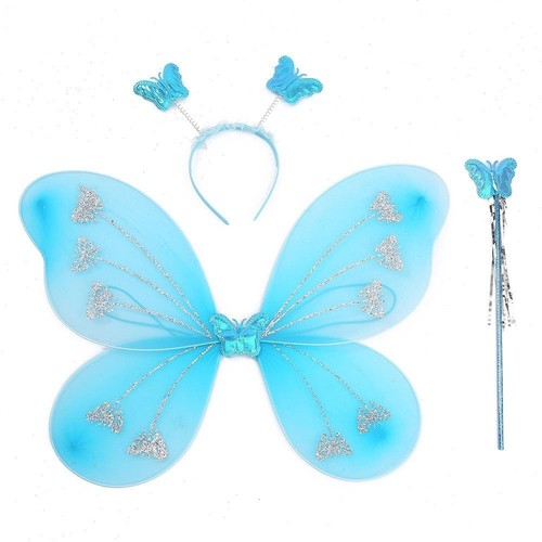 Party Props Princess Costume Sets Dressing Up Glitter Butterfly Girls - Picture 8 of 10