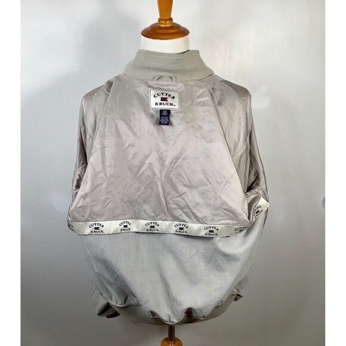 Pacific Bell Vtg Cutter & Buck Jacket L Beige Windbreaker Coat Jacket Hipster - Picture 7 of 8
