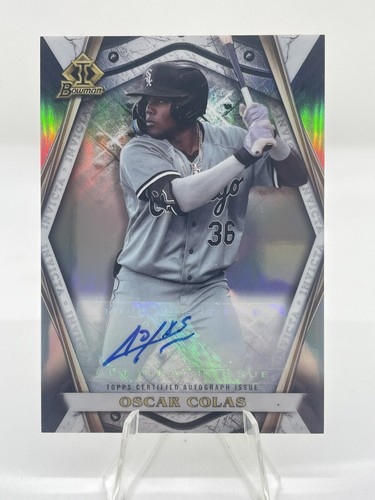 2022 Bowman Draft Oscar Colas Invicta Refraktor Auto/99 #BI-25 weiße Sox