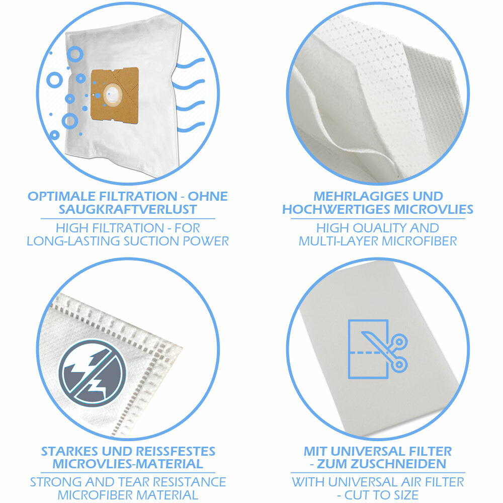 10 Sacchetti Per Aspirapolvere Per Miele S 280i, Sacchetti Filtro - Foto 5