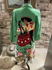 1950s Xochimilco Mexican Painted Circle Skirt Size S