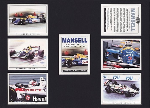 Nigel MANSELL - Collectors Card Set - Formula 1 Grand Prix & Indycar races 91-93 - Picture 1 of 1
