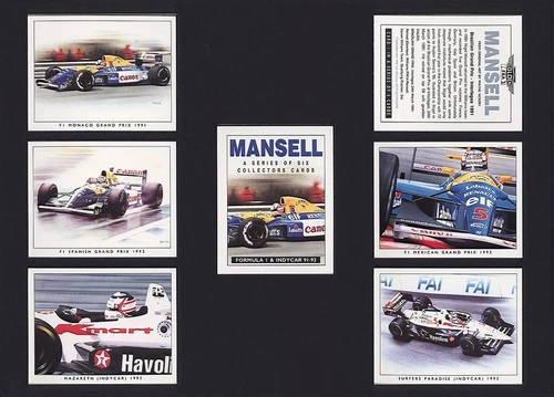 Nigel MANSELL - Collectors Card Set - Formula 1 Grand Prix & Indycar races 91-93