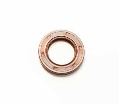 EAI 15x30x4.5mm FKM Oil Shaft Rotary Seal w/ Stainless Steel Spring Dbl Lip