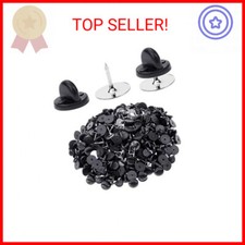 400pcs PVC Rubber Pin Backs Heliltd Butterfly Clutch Pins Tie Tacks Blank Pins f