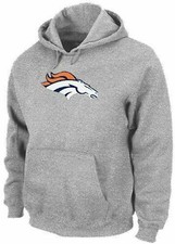Denver Broncos Men's Grey Telepatch Hoodie Sweatshirt