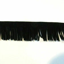 Per  yard Black Faux Suede Fringe Western Craft Trim Wide 3 "/ 4" Yards U Choose
