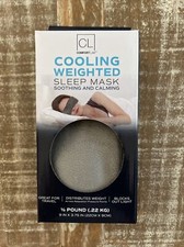 Cooling Weighted Sleep Mask MSRP 28 Soothing Calming Travel 1/2 Pound Grey New