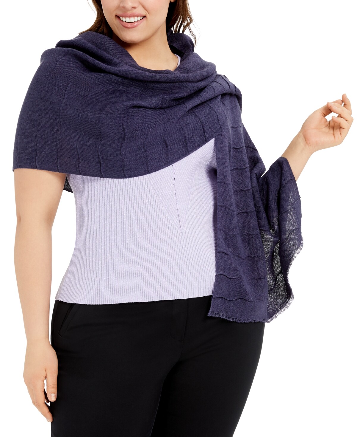 Echo 23 ESF-12242 Женский халат в складку с ананасами, Один размер, Темно-синий