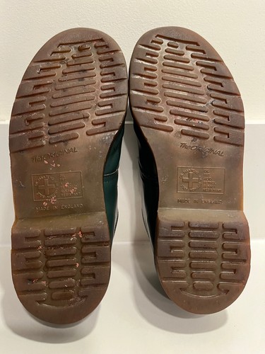 DR. MARTENS Gibson shoe GREEN STEEL TOE MADE IN UK US SIZE 8 PUNK SKA Oi! - Picture 10 of 11