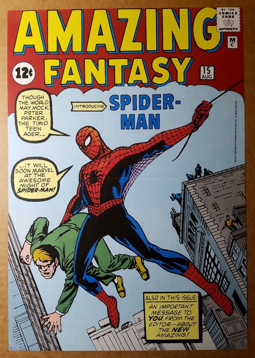 Amazing Fantasy 15 Spider-Man Marvel Comics Poster by Steve Ditko