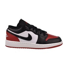 Jordan 1 Low GS Big Kid's Shoes White-Black-Varsity Red 553560-161